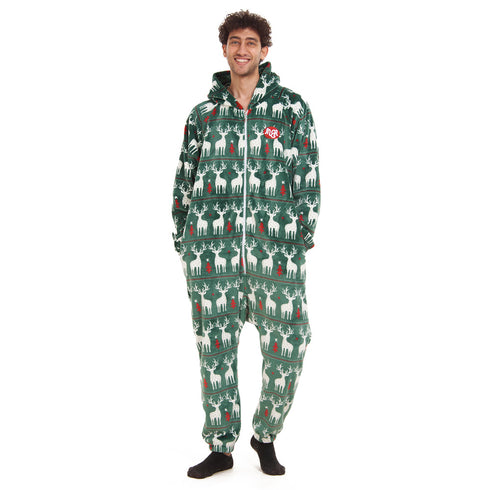 Snuggs Blanket Onesie Green Christmas